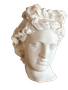 Escultura branca de homem romano medio