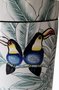 Pote de Cerâmica Azul com Detalhes em Pássaros